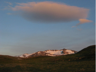 Kvigtinden, der höchste Berg im Nationalpark