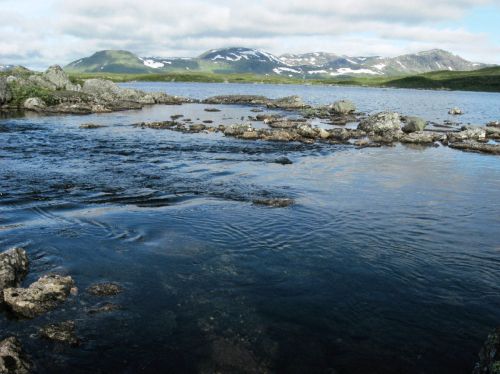 Am Sdufer und Ausfluss des Gaukarvatnet