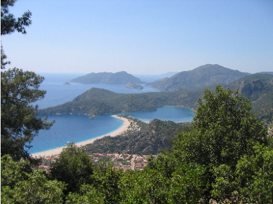 Blick zum Strand nach l Deniz