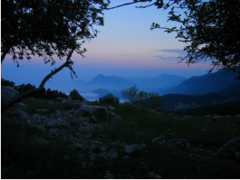 Abendstimmung an der Yayla oberhalb von Beycik (Campierplatz)