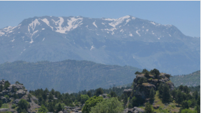 Ausblick auf die hohen Taurusberge (Mitte Mai)